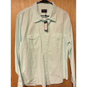 Goodlife XL Teal Pearlsnap Button Up